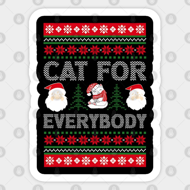 Cats For Everybody Funny Santan Christmas Sticker by Hiyokay